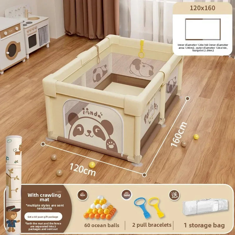 Foldable Baby Playpen - Non-Toxic Indoor Safety Fence & Toddler Activity Area