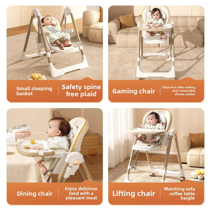 Portable Feeding Seat - Multifunctional Foldable Chair Suitable for Home Use and Learning to Sit