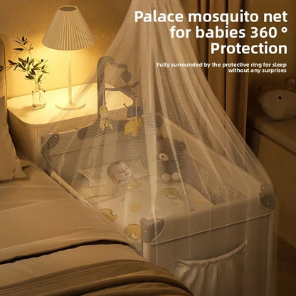 Portable Baby Crib - Foldable Convertible with Diaper Station for Newborns