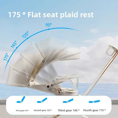 High Landscape Stroller—Lightweight Foldable Double Directional Design Suitable for Sitting or Lying