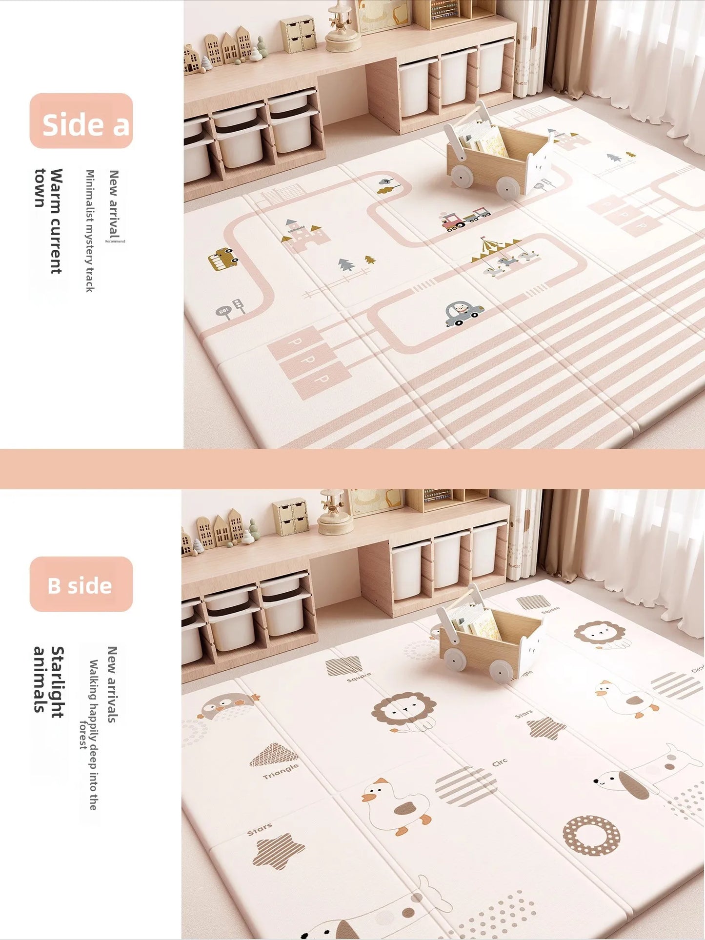 Extra Thick Baby Play Mat  Foldable Non-Toxic Odorless Foam Crawling Mat for Living Room Safe Floor Padding for Kids