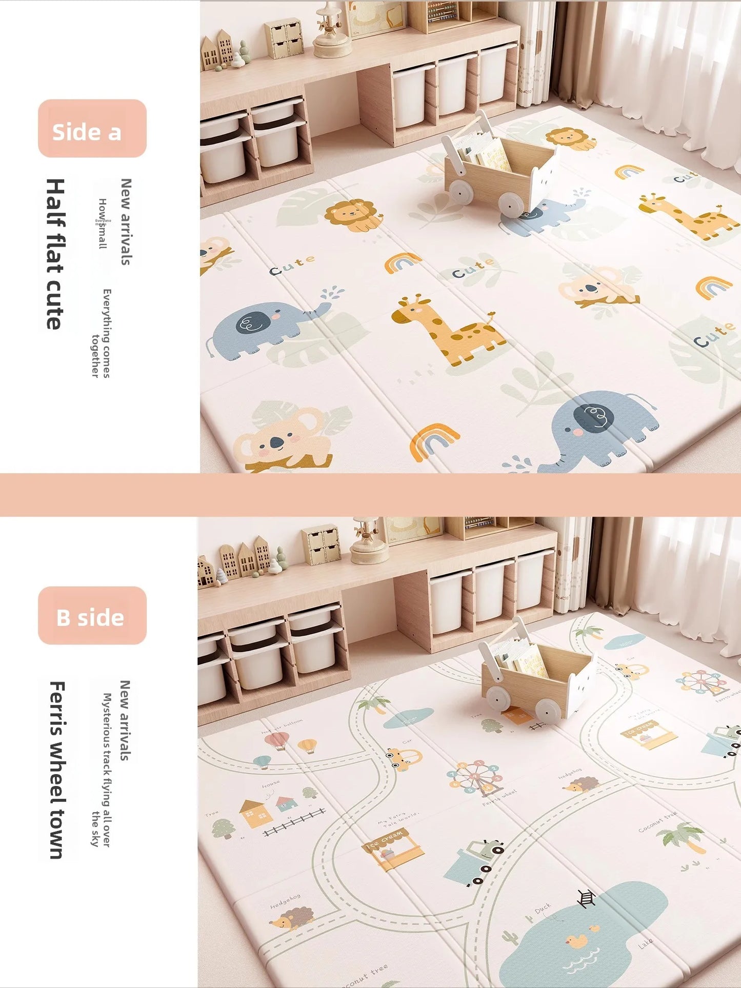 Extra Thick Baby Play Mat  Foldable Non-Toxic Odorless Foam Crawling Mat for Living Room Safe Floor Padding for Kids