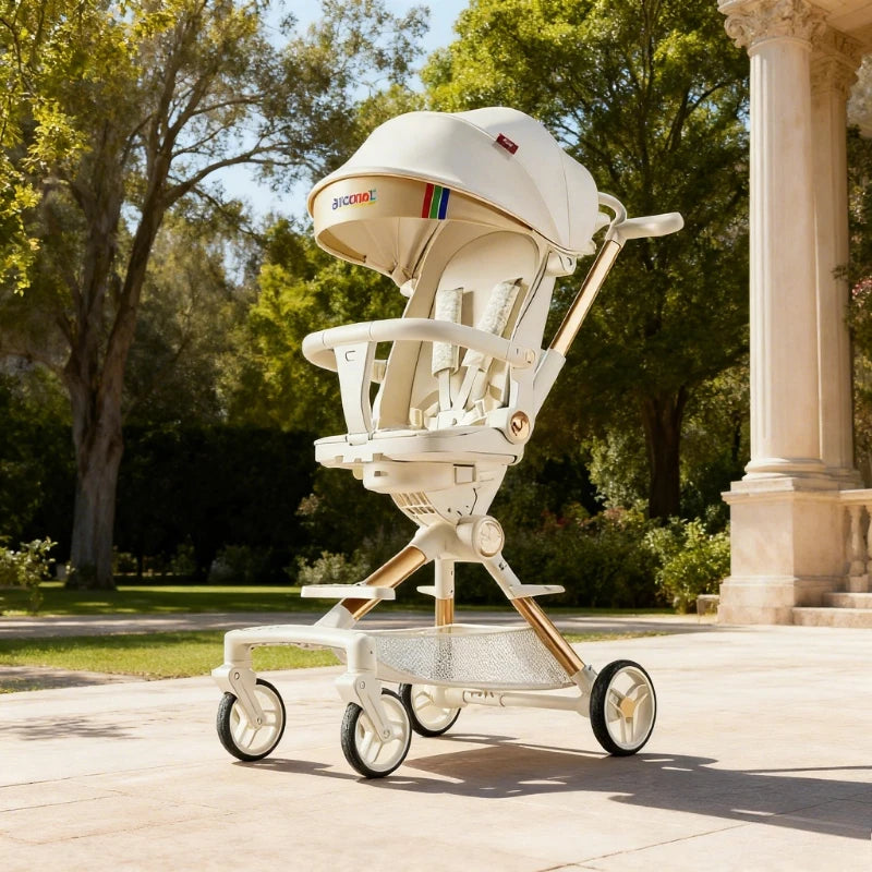 High Landscape Stroller—Lightweight Foldable Double Directional Design Suitable for Sitting or Lying