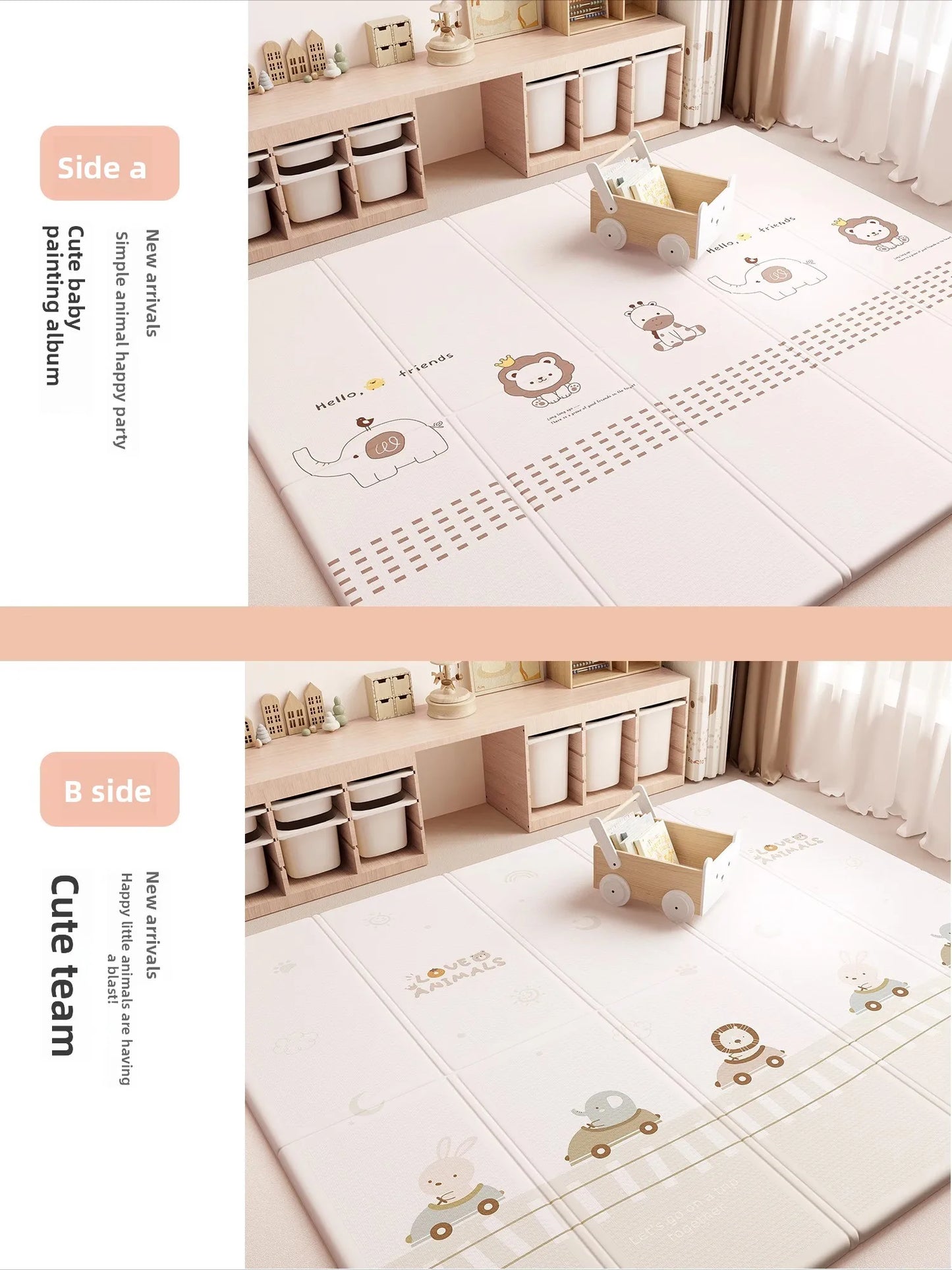 Extra Thick Baby Play Mat  Foldable Non-Toxic Odorless Foam Crawling Mat for Living Room Safe Floor Padding for Kids