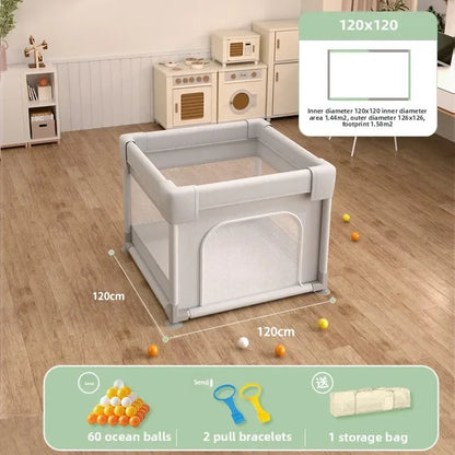 Foldable Baby Playpen - Non-Toxic Indoor Safety Fence & Toddler Activity Area