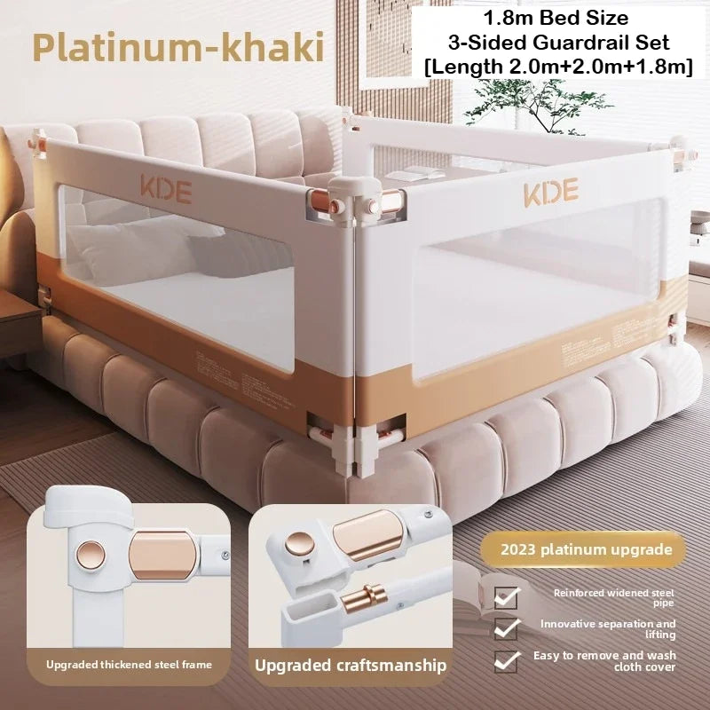Universal Baby Bed Rail Guard - Reinforced Anti-Fall Barrier with Easy Installation