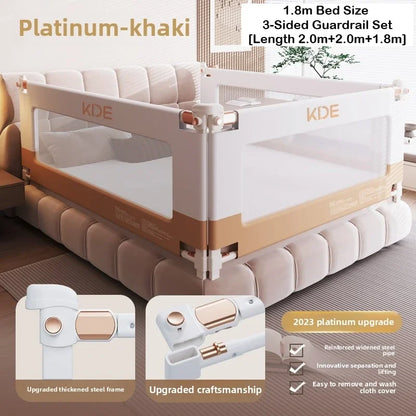 Universal Baby Bed Rail Guard - Reinforced Anti-Fall Barrier with Easy Installation