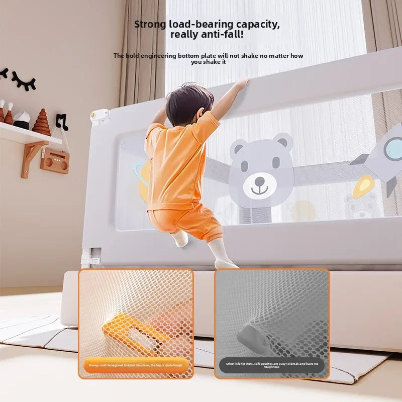 Universal Baby Bed Rail Guard - Reinforced Anti-Fall Barrier with Easy Installation