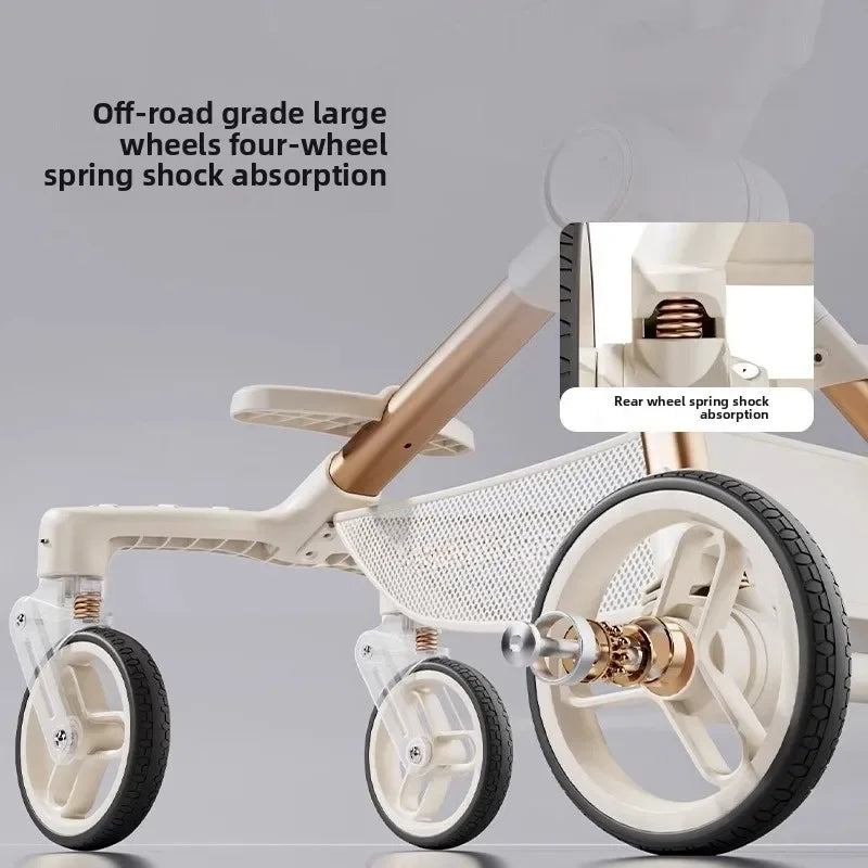 High Landscape Stroller—Lightweight Foldable Double Directional Design Suitable for Sitting or Lying