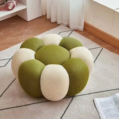 Bloom in Comfort – Pumpkin Puff Swivel Lounge Chair