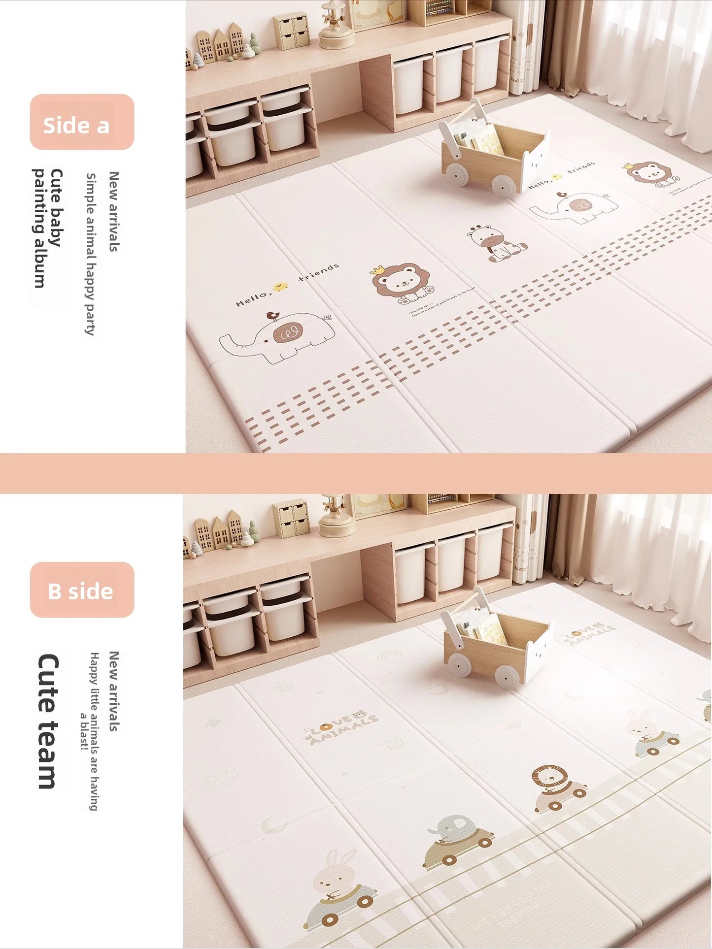 Extra Thick Baby Play Mat  Foldable Non-Toxic Odorless Foam Crawling Mat for Living Room Safe Floor Padding for Kids