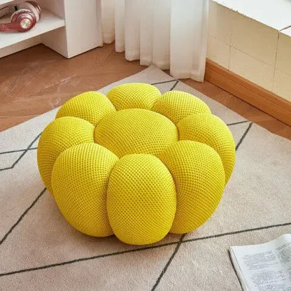 Bloom in Comfort – Pumpkin Puff Swivel Lounge Chair