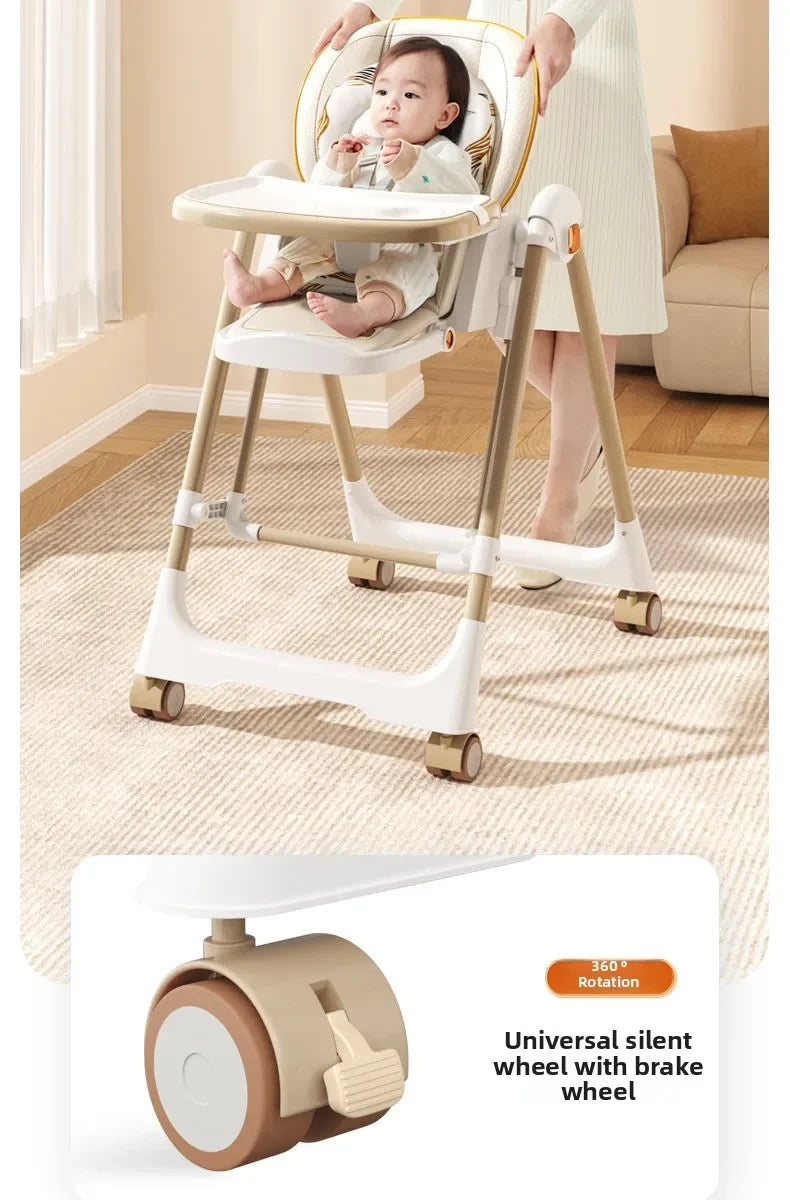 Portable Feeding Seat - Multifunctional Foldable Chair Suitable for Home Use and Learning to Sit