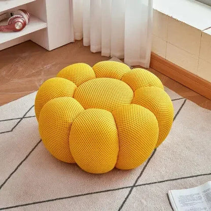 Bloom in Comfort – Pumpkin Puff Swivel Lounge Chair