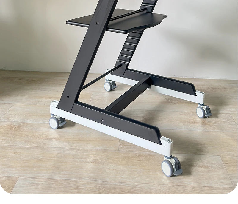 Universal High Chair Wheel Kit - Quiet Swivel Casters with Floor Protection and Tool Free Installation