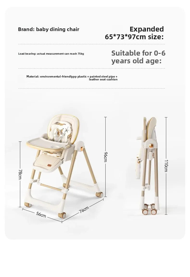 Portable Feeding Seat - Multifunctional Foldable Chair Suitable for Home Use and Learning to Sit