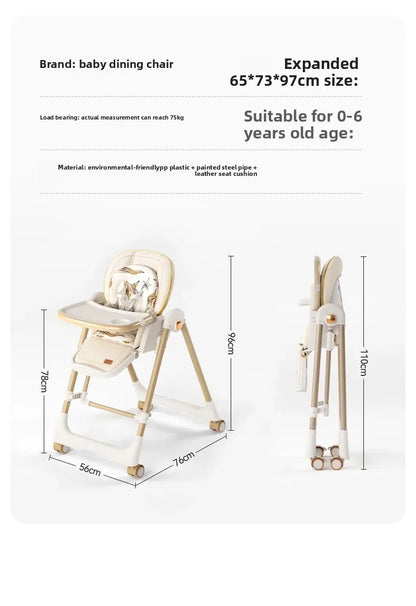 Portable Feeding Seat - Multifunctional Foldable Chair Suitable for Home Use and Learning to Sit