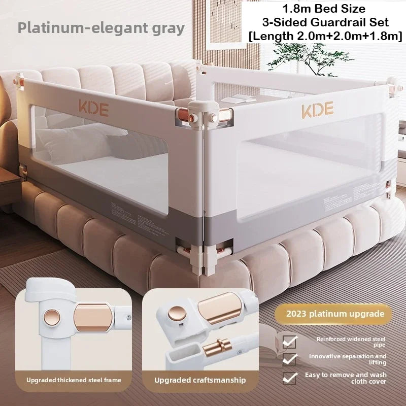 Universal Baby Bed Rail Guard - Reinforced Anti-Fall Barrier with Easy Installation