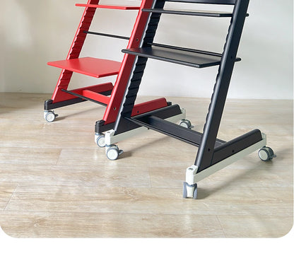 Universal High Chair Wheel Kit - Quiet Swivel Casters with Floor Protection and Tool Free Installation