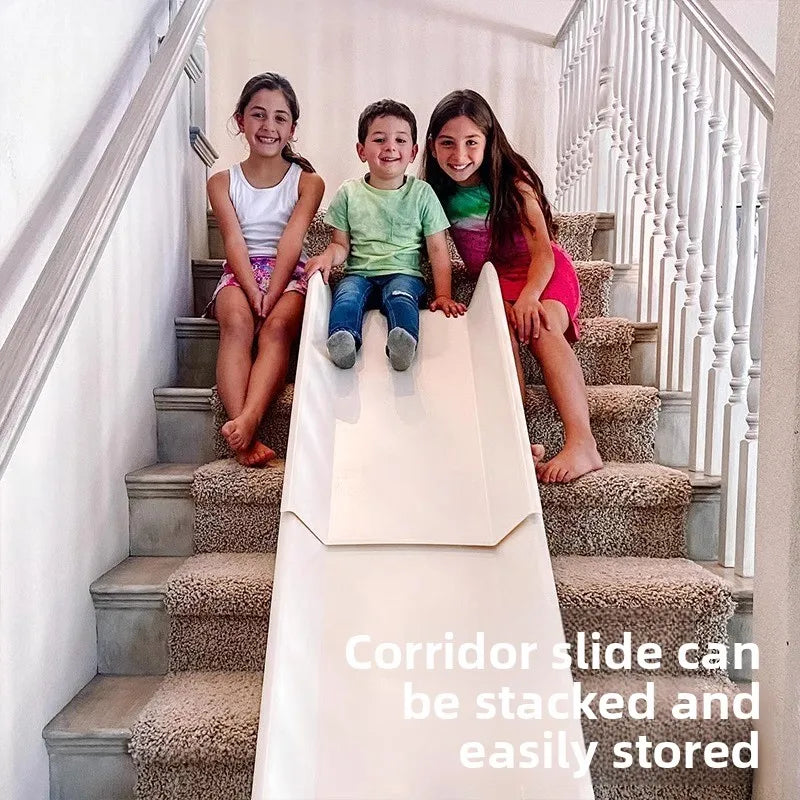 Indoor Transformable Stair Slide – No Assembly Required Safe Play Slide for Bedroom & Home Use