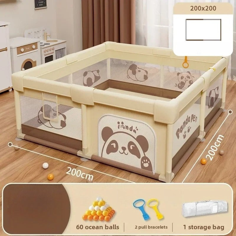 Foldable Baby Playpen - Non-Toxic Indoor Safety Fence & Toddler Activity Area
