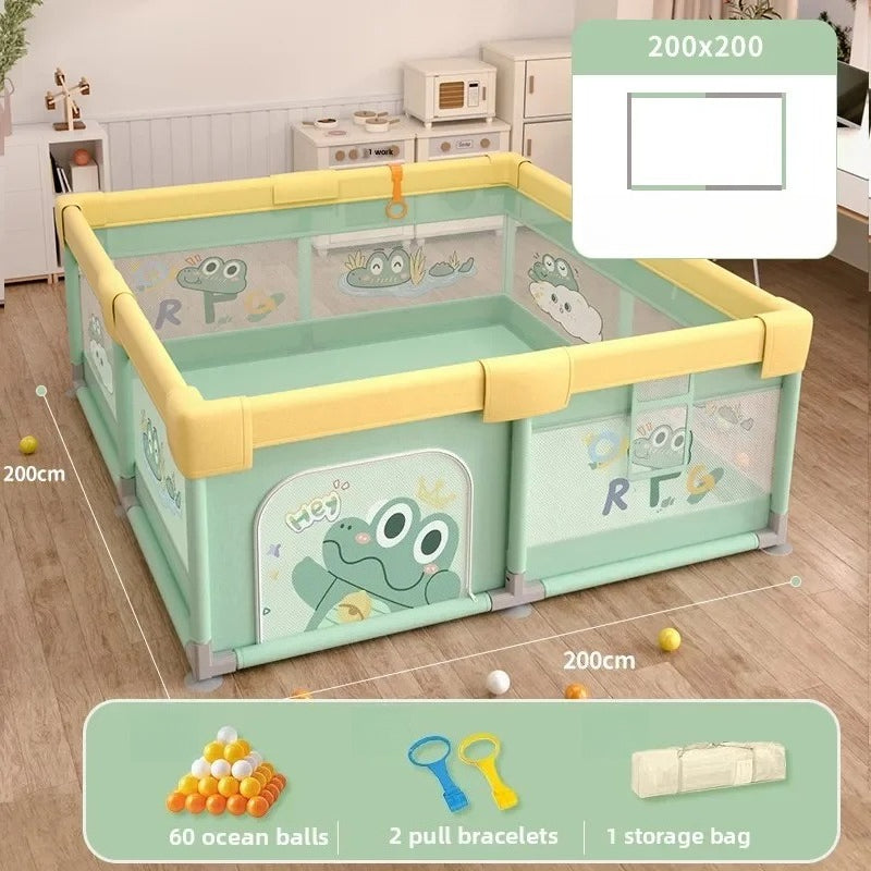Foldable Baby Playpen - Non-Toxic Indoor Safety Fence & Toddler Activity Area