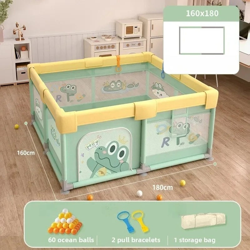 Foldable Baby Playpen - Non-Toxic Indoor Safety Fence & Toddler Activity Area