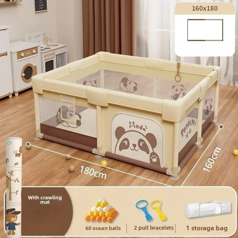 Foldable Baby Playpen - Non-Toxic Indoor Safety Fence & Toddler Activity Area