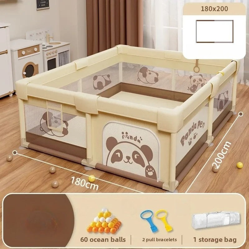 Foldable Baby Playpen - Non-Toxic Indoor Safety Fence & Toddler Activity Area