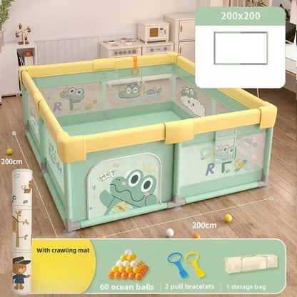 Foldable Baby Playpen - Non-Toxic Indoor Safety Fence & Toddler Activity Area