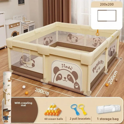 Foldable Baby Playpen - Non-Toxic Indoor Safety Fence & Toddler Activity Area