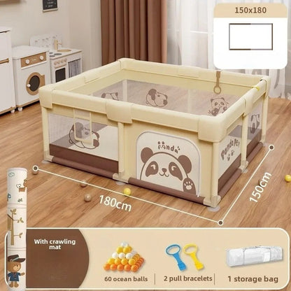 Foldable Baby Playpen - Non-Toxic Indoor Safety Fence & Toddler Activity Area