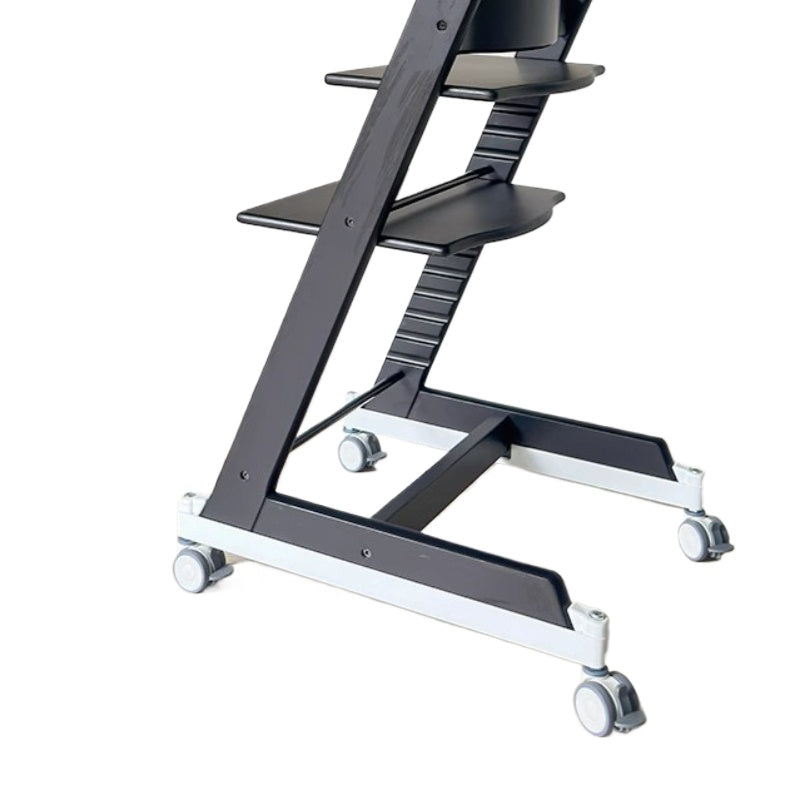 Universal High Chair Wheel Kit - Quiet Swivel Casters with Floor Protection and Tool Free Installation