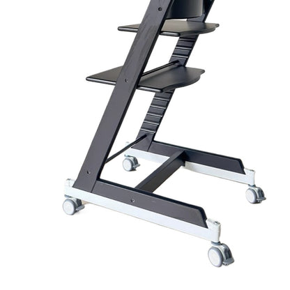 Universal High Chair Wheel Kit - Quiet Swivel Casters with Floor Protection and Tool Free Installation