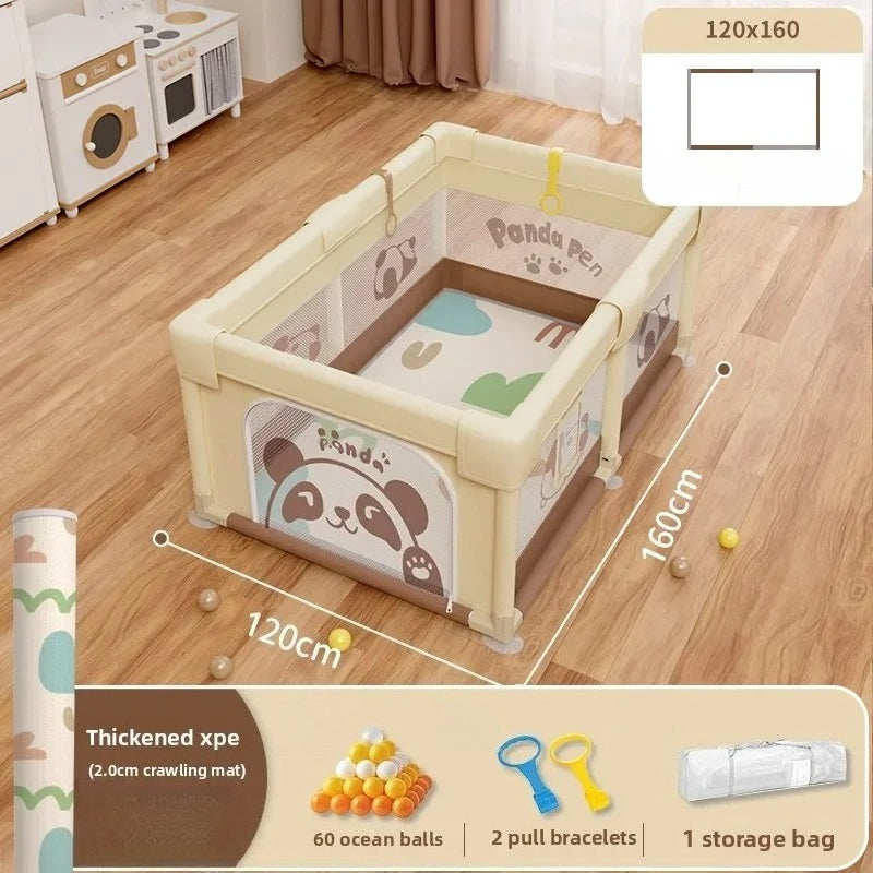 Foldable Baby Playpen - Non-Toxic Indoor Safety Fence & Toddler Activity Area