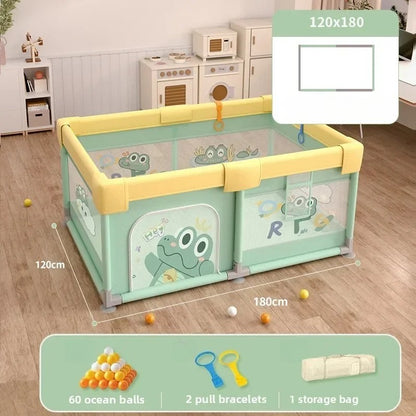 Foldable Baby Playpen - Non-Toxic Indoor Safety Fence & Toddler Activity Area