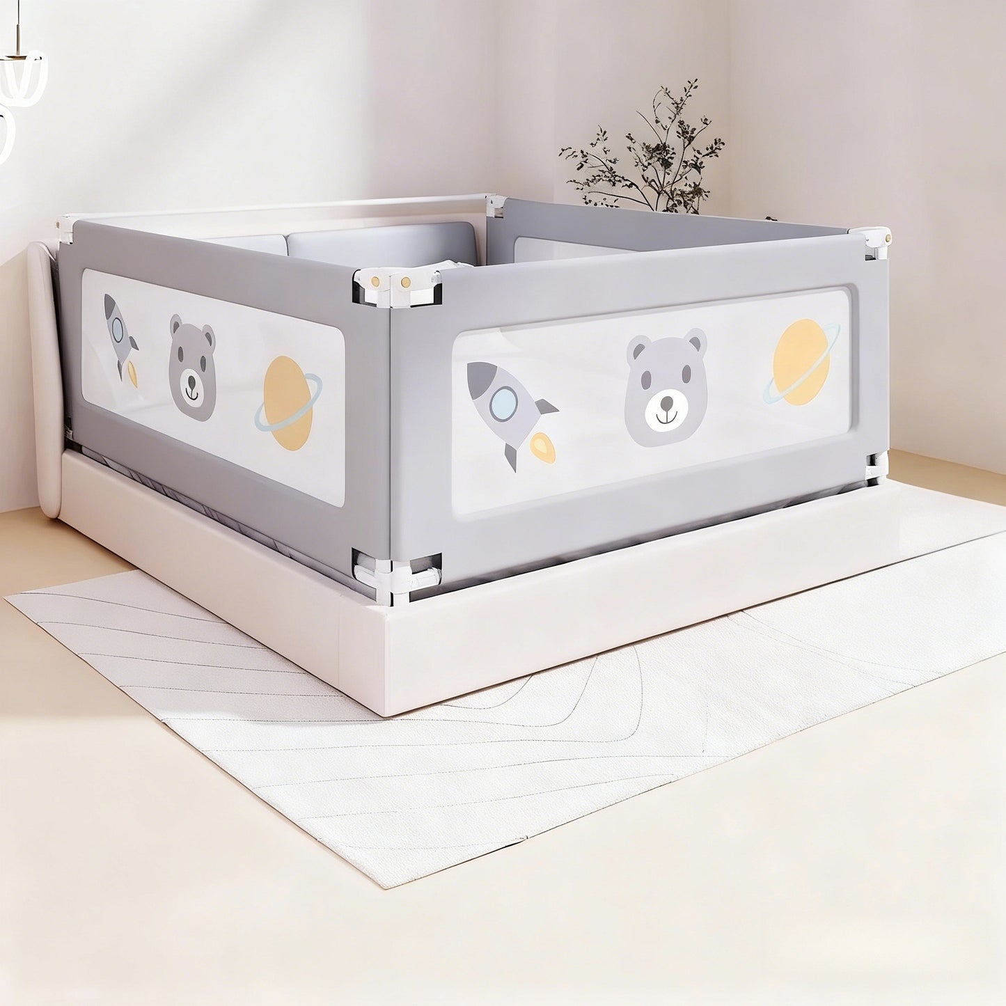 Universal Baby Bed Rail Guard - Reinforced Anti-Fall Barrier with Easy Installation
