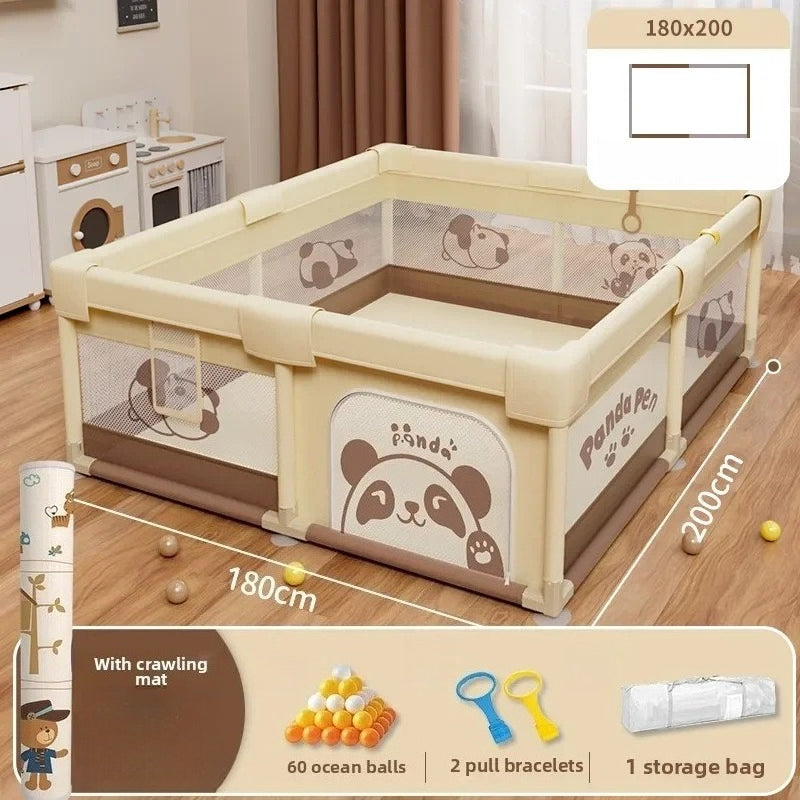 Foldable Baby Playpen - Non-Toxic Indoor Safety Fence & Toddler Activity Area