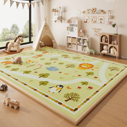 Wipeable Cartoon Play Mat - Waterproof Easy-Clean Play Mat for Baby Crawling