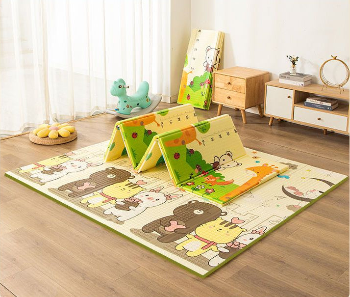 Foldable XPE Play Mat - Extra Thick Non-Toxic Baby Crawling Pad Waterproof & Anti-Slip Floor Mat for Living Room