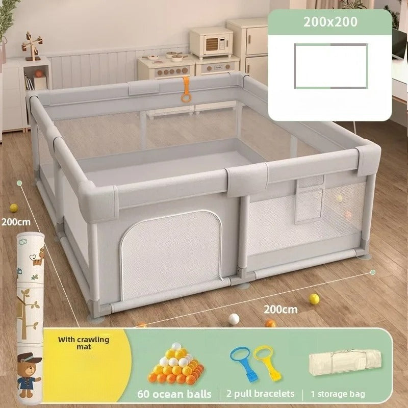Foldable Baby Playpen - Non-Toxic Indoor Safety Fence & Toddler Activity Area