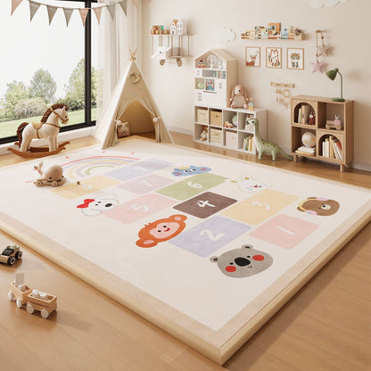 Wipeable Cartoon Play Mat - Waterproof Easy-Clean Play Mat for Baby Crawling